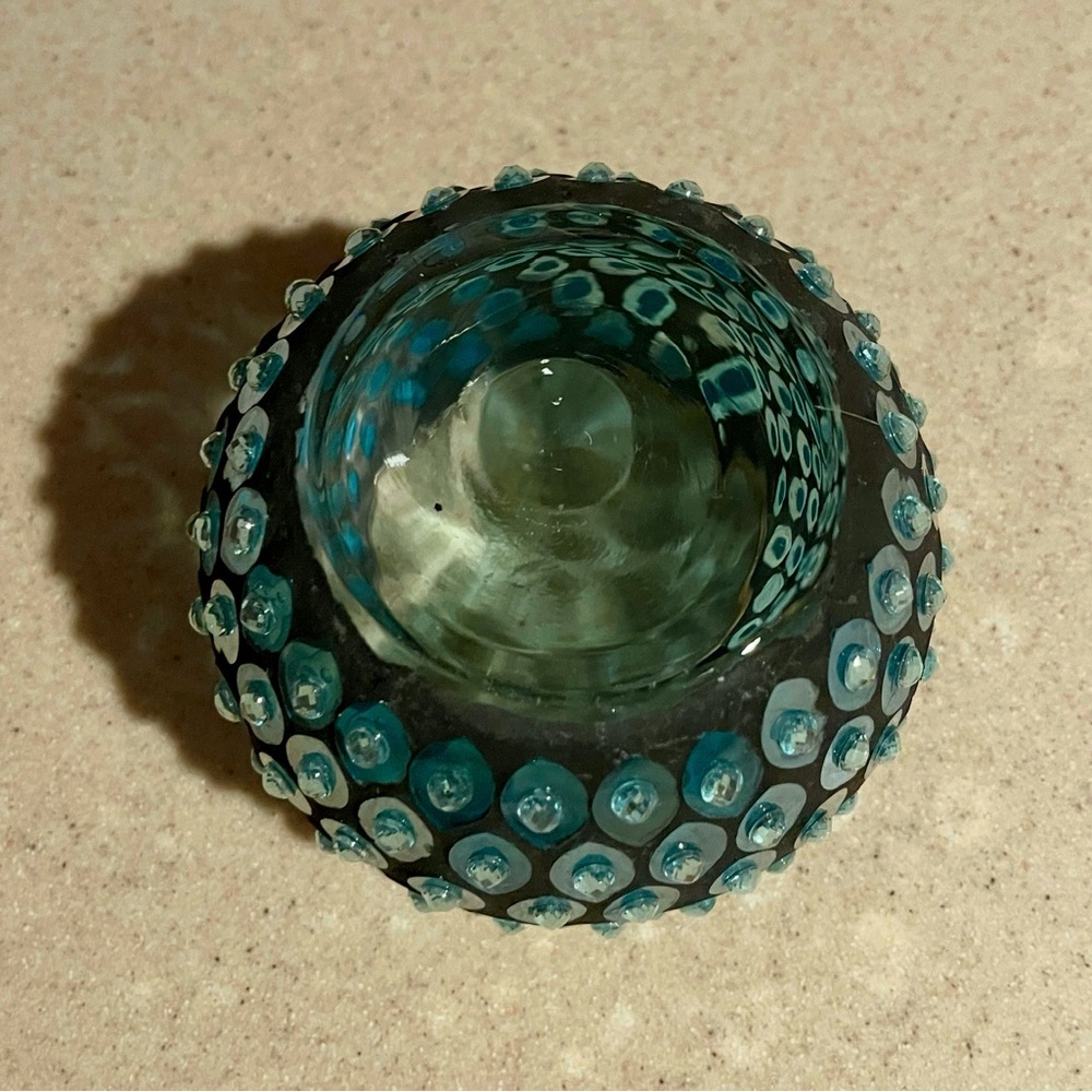 Elegant Teal Mosaic Candle Holder - Picture 3 of 3